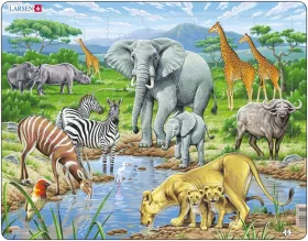 Puzzle 65 piese - Maxi - African Savannah | Larsen