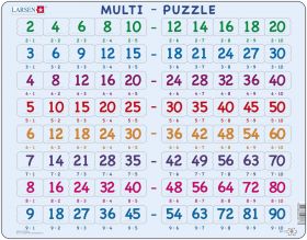 Puzzle 80 piese - Maxi - Learning Multiply | Larsen