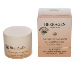 Balsam reparator pentru ten iritat cu extract de cica si melc, 50g - Herbagen