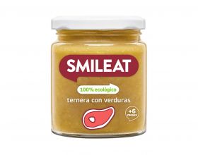 Piure de legume cu vitel si ulei de masline Bio +6 luni, 230g, Smileat