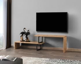 Comoda TV Ovit, Kalune Design, 120x35x45 cm, maro