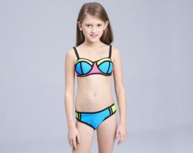 Bikini elegant pentru fete J888 albastru 8