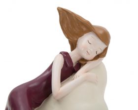 Decoratiune Dolly On A Cloud , Mauro Ferretti, 25x11x16 cm, polirasina, rosu inchis