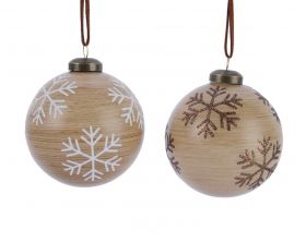Glob decorativ - Snowflake Wood Effect | Kaemingk