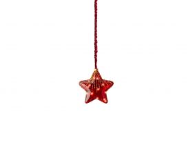 Decoratiune luminoasa Red Star, Lumineo, Ø20 cm, sticla