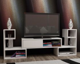 Comoda TV, Decorotika, Sharp, 180x62x29.5 cm, Alb