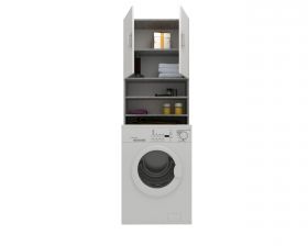 Dulap Masina de Spalat Fyn, Beton/Alb, 65 x 27 x 190 cm