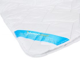 Pilota antiacarieni si antifungi, Somnomed, microfibra alba, 180x200, umplutura de vara, 120 gsm