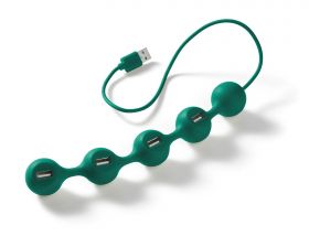 Hub USB cu 4 porturi - Lexon - Dark Green | Lexon