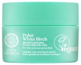 Crema-gel hidratanta cu mesteacan alb pentru ten gras sau acneic Polar White Birch, 50ml, Natura Siberica