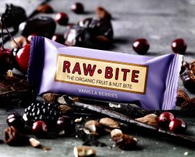 BATON VANILLA BERRIES - FRUCTE DE PADURE SI VANILIE 50g - RAW BITE