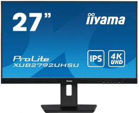 iiyama IIYAMA XUB2792UHSU-B5 27inch ETE IPS 3840x2160 UHD 300cd/m2 4ms HDMI DVI DP USB-HUB 2x3.0 Speakers 15cm height adj. stand (XUB2792UHSU-B5)