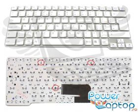 Tastatura alba Sony Vaio VGN CW series layout UK fara rama enter mare