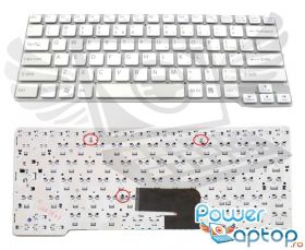 Tastatura alba Sony Vaio VGN CW series layout US fara rama enter mic