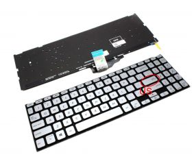 Tastatura Argintie Asus VivoBook X509FB iluminata layout US fara rama enter mic