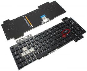 Tastatura Neagra cu Iluminare Alba Asus Rog FX505D layout US fara rama enter mic