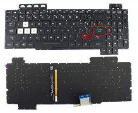 Tastatura Asus TUF Gaming FX705GE iluminata RGB layout US fara rama enter mic