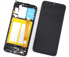 Display Samsung Galaxy A20E A202 OEM Display Cu Rama Black Negru
