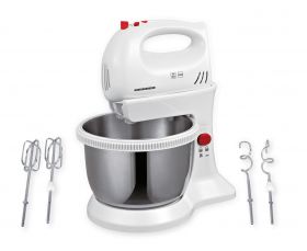 Mixer cu bol Charm, Heinner, 300 W, 5 viteze, alb/gri