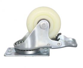 Roata Pivotanta 4" Alba Cu Frana