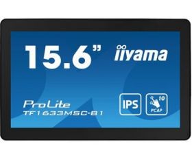 iiyama IIYAMA TF1633MSC-B1 15.6inch PCAP FHD Bezel Free Front 10P Touch 385cd/m2 HDMI DP USB Interface HUB 2x2.0 Speakers (TF1633MSC-B1)