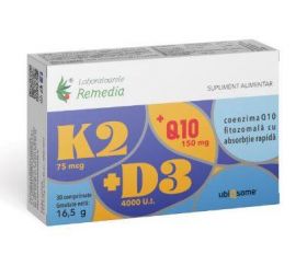 K2 + D3 + Q10 UBIQSOME 30 capsule - REMEDIA