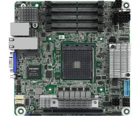 ASRock Rack X570D4I-2T - Mini ITX - AMD X570 - Socket AM4 - DDR4-SDRAM - Aspeed AST2500 - UEFI AMI (X570D4I-2T)