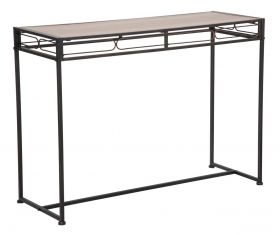 Consola Essential, Mauro Ferretti, 110 x 40 x 80 cm, fier/MDF, negru/maro