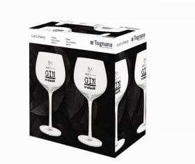 Set 2 pahare pentru gin, Tognana, Let's party, 580 ml, sticla, transparent