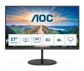 AOC V4 U27V4EA monitoare LCD 68,6 cm (27') 3840 x 2160 Pixel 4K Ultra HD LED Negru (U27V4EA)