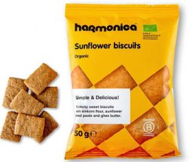 BISCUITI CU PASTA DE FLOAREA SOARELUI Eco-Bio 50g - HARMONICA
