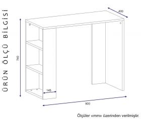 Birou Netenya, Furny Home, 90x40x74 cm, alb