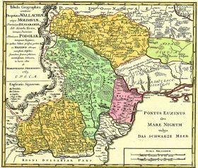 Harta Moldova, Valahia si Basarabia 1769 | 