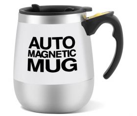 Cana cu amestecare magnetica din otel inoxidabil Auto Magnetic Mug