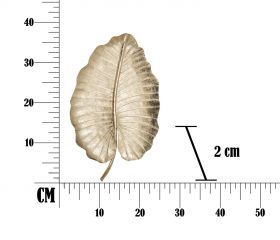 Platou decorativ Leaf, Mauro Ferretti, 35.5x23x2 cm, fier, auriu