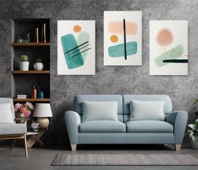 Set 3 tablouri Boho minimalism forme abstracte - Dimensiune multicanvas: 3 tablouri 50x70 cm