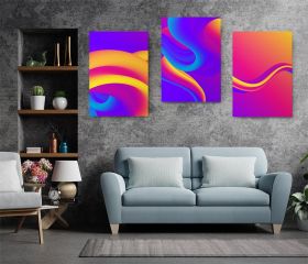 Set 3 tablouri minimaliste forme abstracte - Dimensiune multicanvas: 3 tablouri 60x90 cm