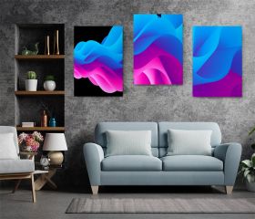 Set 3 tablouri minimaliste forme abstracte - Dimensiune multicanvas: 3 tablouri 80x120 cm