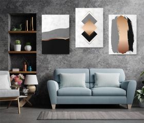 Set 3 tablouri minimaliste forme abstracte - Dimensiune multicanvas: 3 tablouri 50x70 cm