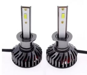 Set 2 becuri auto COB H1, 100W, lumina alb-rece, 12000 lumeni