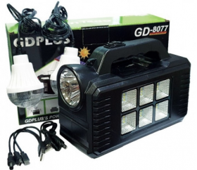 Kit solar GD-8077 cu lampa multifunctionala