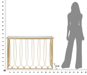 Consola Amelie, Mauro Ferretti, 120x43x80 cm, fier, auriu