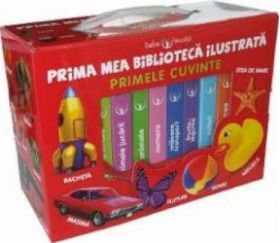 Prima mea biblioteca ilustrata Primele cuvinte. Bebe invata Cutie cu 8 carticele