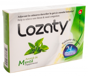 Supliment alimentar cu aroma de menta Lozaty, 24 tablete, Sprint Pharma