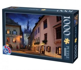 Puzzle 1000 piese - Imagini din Romania - Sighisoara - Noaptea | D-Toys