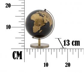 Decoratiune Globe Bronze, Mauro Ferretti, Ø13 x 17 cm, plastic/fier, negru/bronz