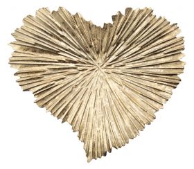 Platou decorativ Heart, Mauro Ferretti, 29x25x2 cm, fier, auriu