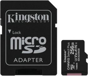 Card memorie Kingston Micro SDXC Canvas Select Plus Clasa 10 UHS-I 256GB + Adaptor