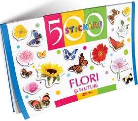 500 stickere - Flori si fluturi | 