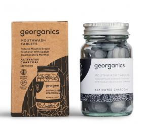 Tablete pentru igiena orala, Charcoal, 180buc - Georganics